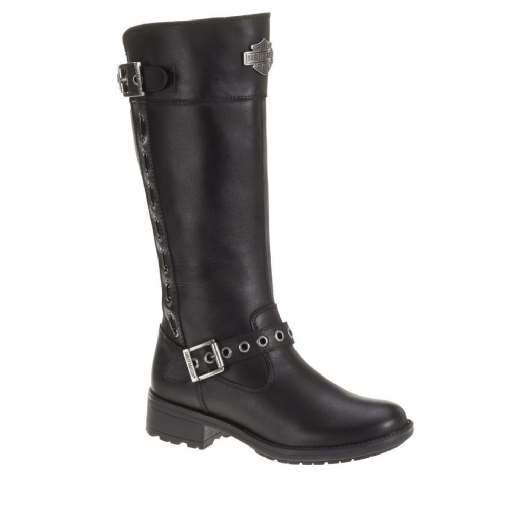 Harley Davidson Annadale Black Leather Boots size 9.5